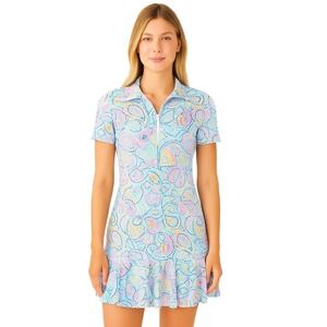 IBKUL Pastel Print Athletic Dress Women's Size Small Tennis Pickleball Golf